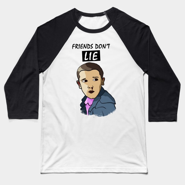 Stranger Things Eleven Baseball T-Shirt by FlowrenceNick00